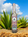 Botella con gusano Edición HUICHOL